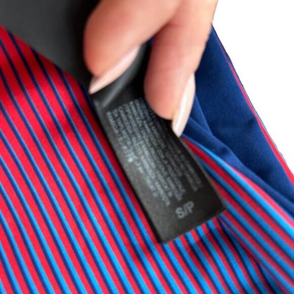 EUC Hurley High Neck Two Piece Swimsuit in Red/Blue Size Medium Top/Small Bottom - Picture 12 of 15